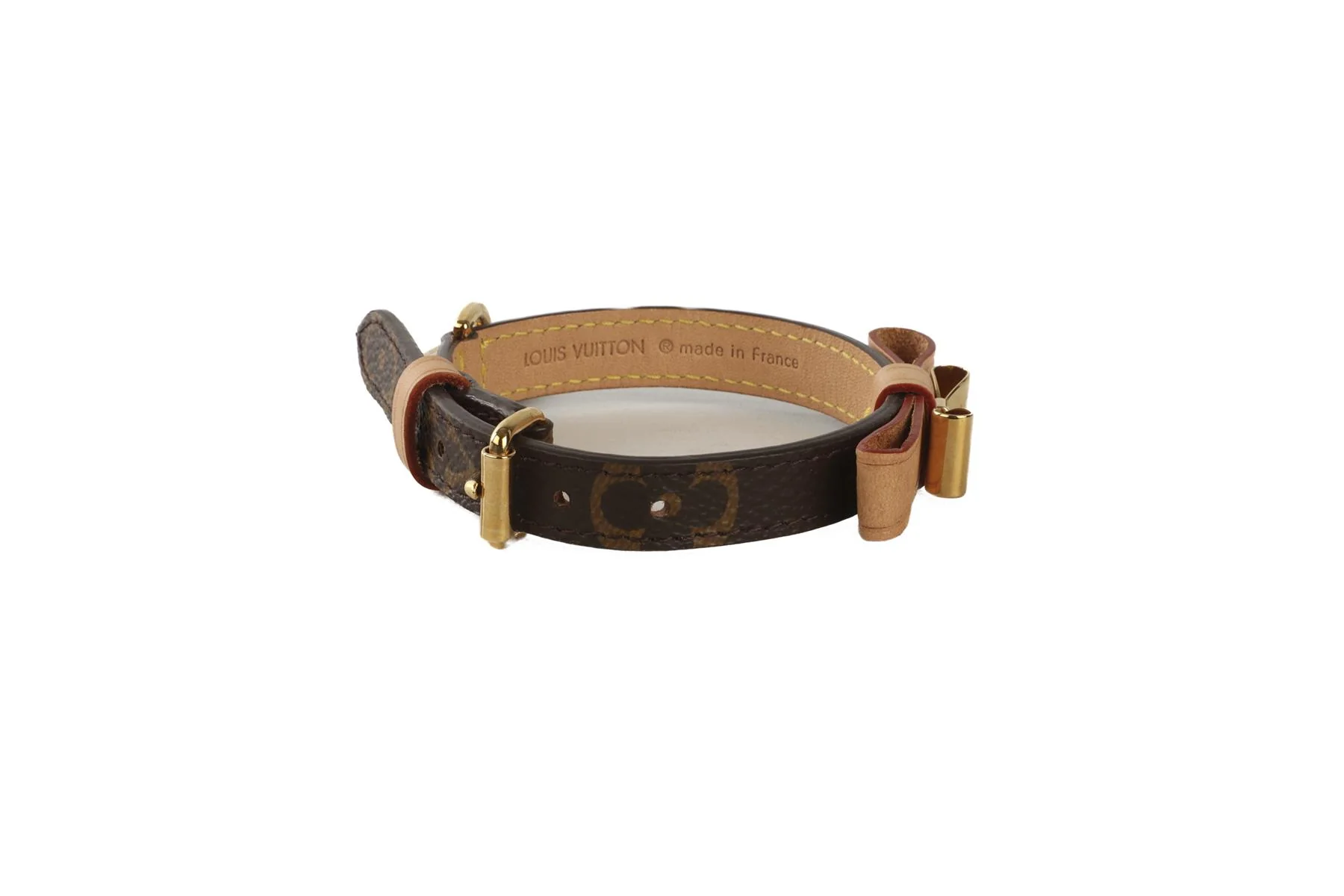 LOUIS VUITTON BROWN BAXTER MONOGRAM DOG COLLAR XSMALL - Image 5