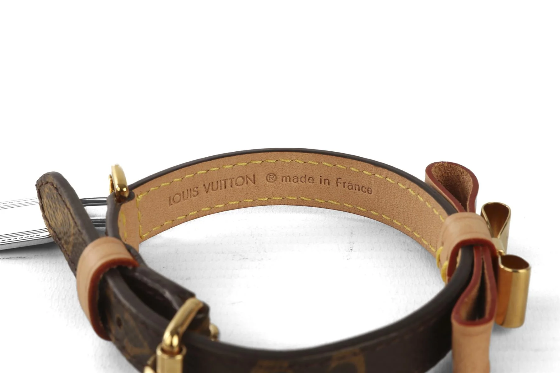 LOUIS VUITTON BROWN BAXTER MONOGRAM DOG COLLAR XSMALL - Image 7