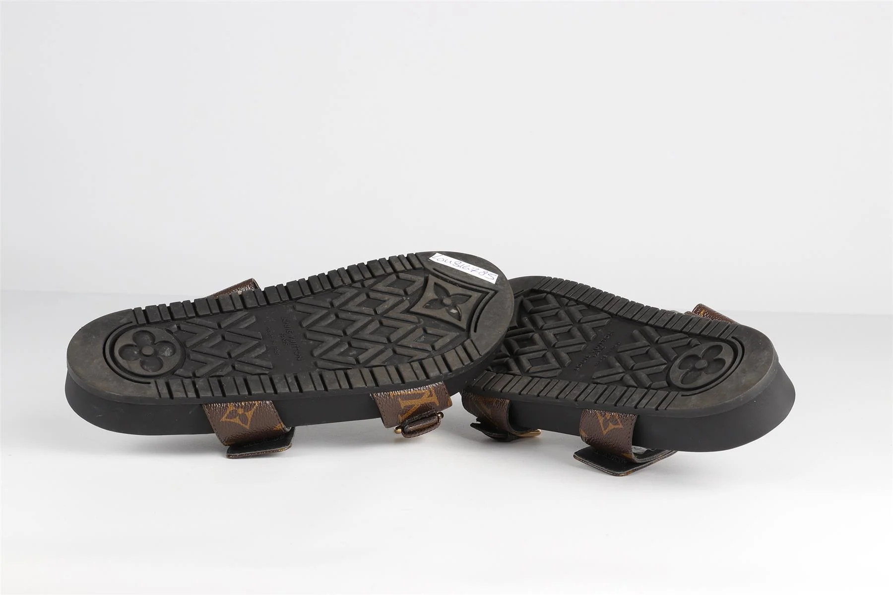 LOUIS VUITTON BROWN BOM DIA MONOGRAM LEATHER SANDALS EU 39 UK 6 US 9 - Image 6