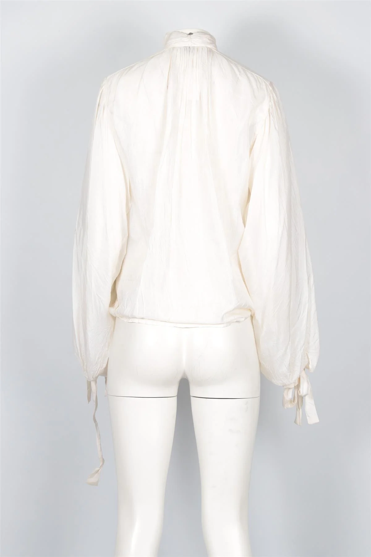 LOUIS VUITTON CREAM SILK BLOUSE FR 38 UK 10 - Image 4