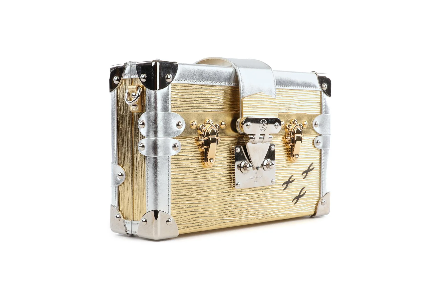 LOUIS VUITTON GOLD 2017 PETITE MALLE EPI LEATHER CLUTCH - Image 4