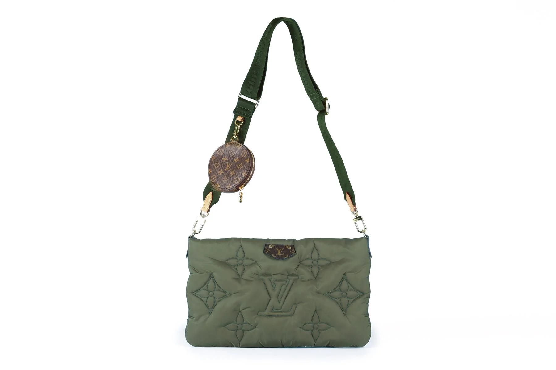 LOUIS VUITTON GREEN 2021 MAXI MULTI POCHETTE MONOGRAM NYLON SHOULDER BAG - Image 3