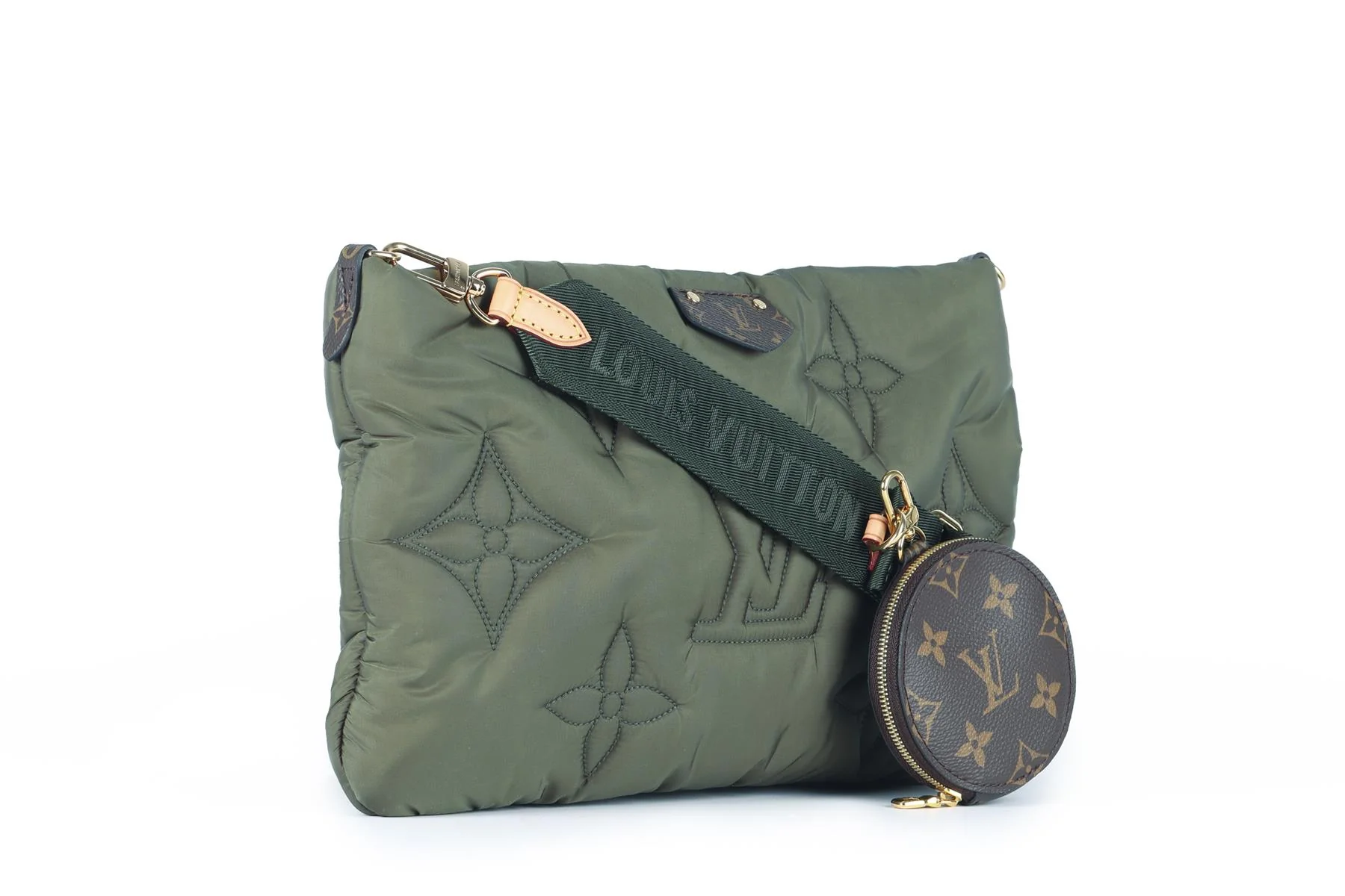LOUIS VUITTON GREEN 2021 MAXI MULTI POCHETTE MONOGRAM NYLON SHOULDER BAG - Image 4