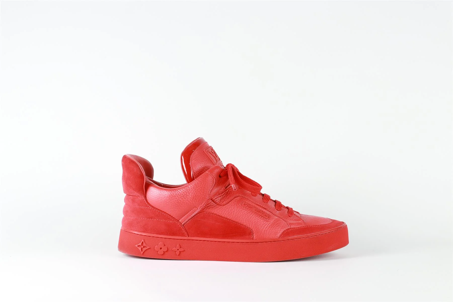 LOUIS VUITTON + KANYE WEST RED MEN'S DON LEATHER AND SUEDE SNEAKERS EU 43 UK 8.5 US 9.5 - Image 2