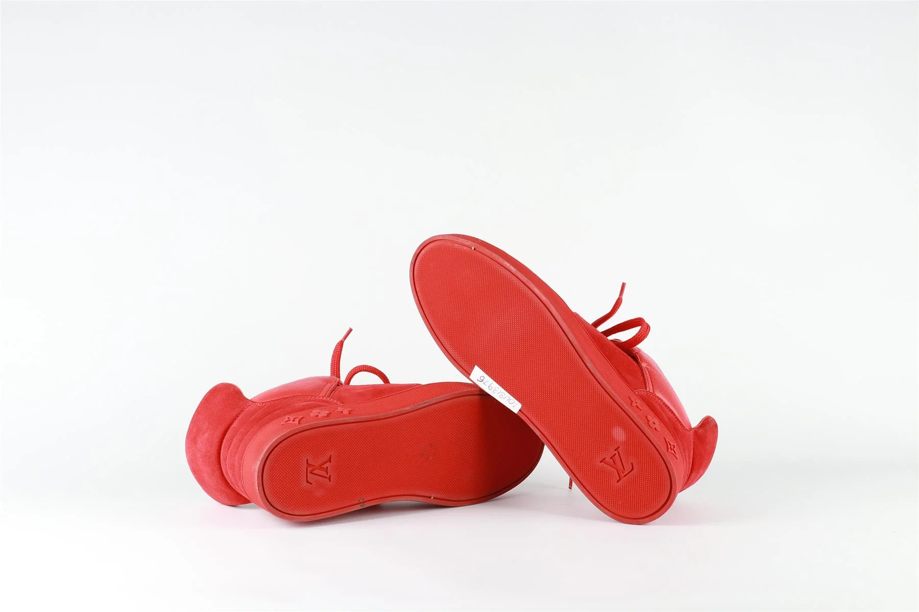LOUIS VUITTON + KANYE WEST RED MEN'S DON LEATHER AND SUEDE SNEAKERS EU 43 UK 8.5 US 9.5 - Image 6