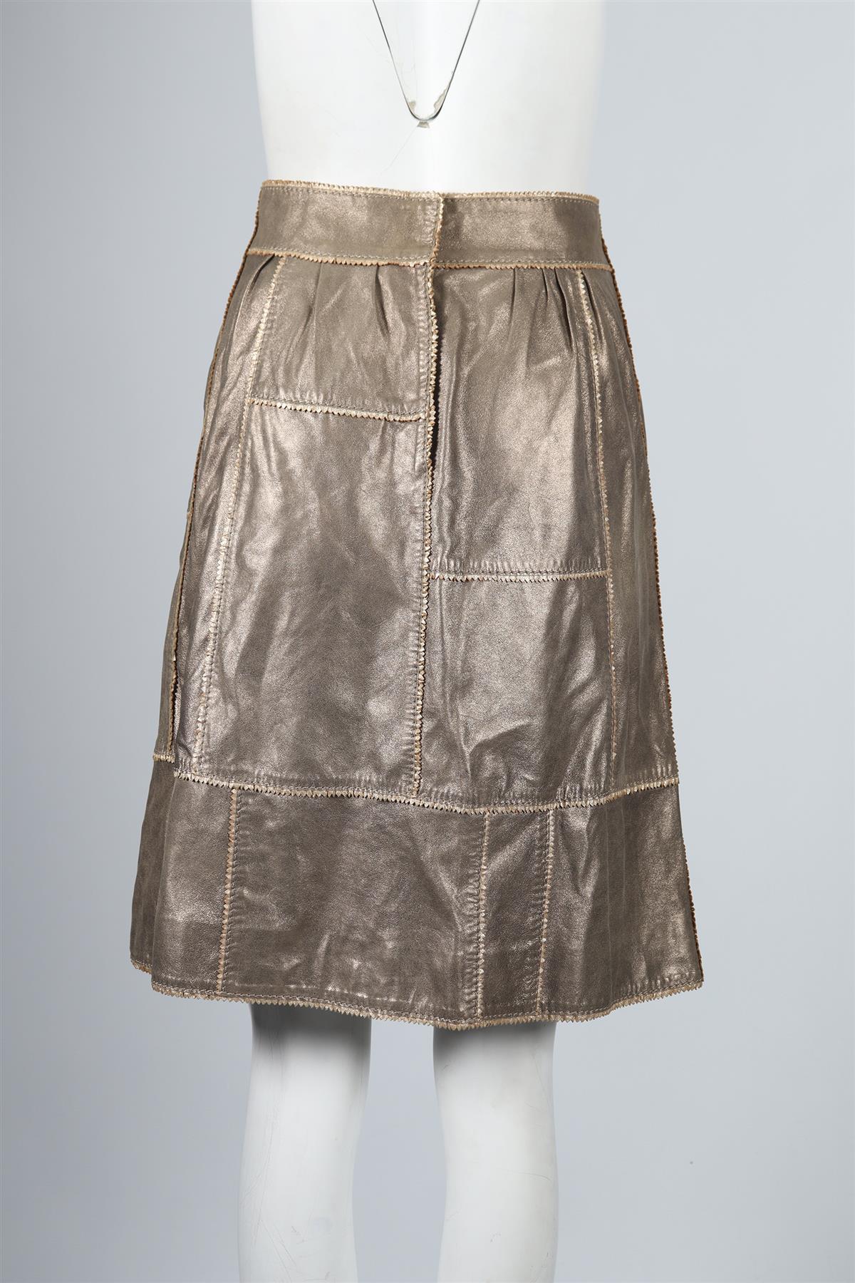 LOUIS VUITTON LEATHER MINI SKIRT FR 36 UK 8 - Image 4