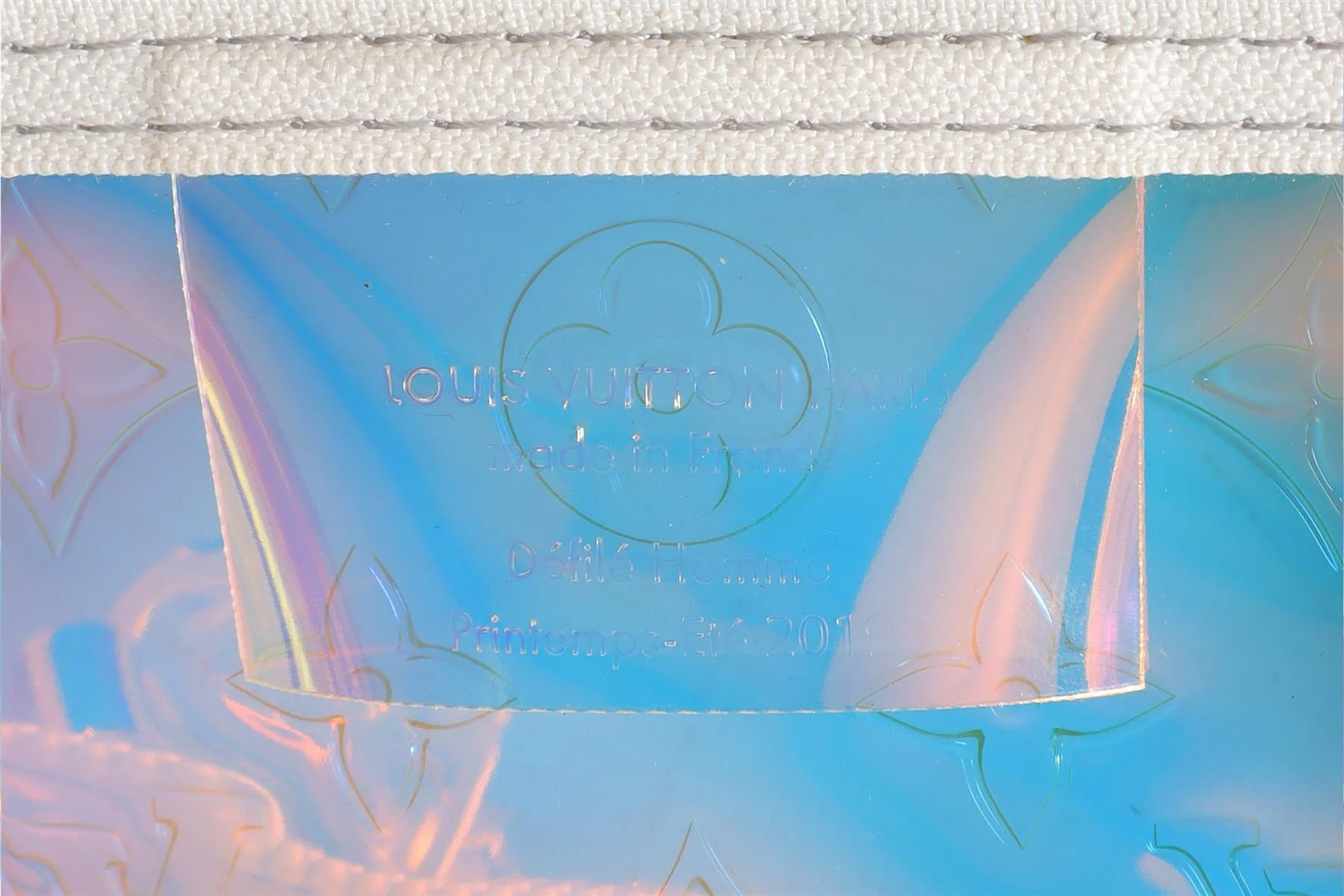 LOUIS VUITTON MULTI 2019 KEEPALL BANDOULIÈRE 50 PRISM MONOGRAM PVC TRAVEL BAG - Image 12