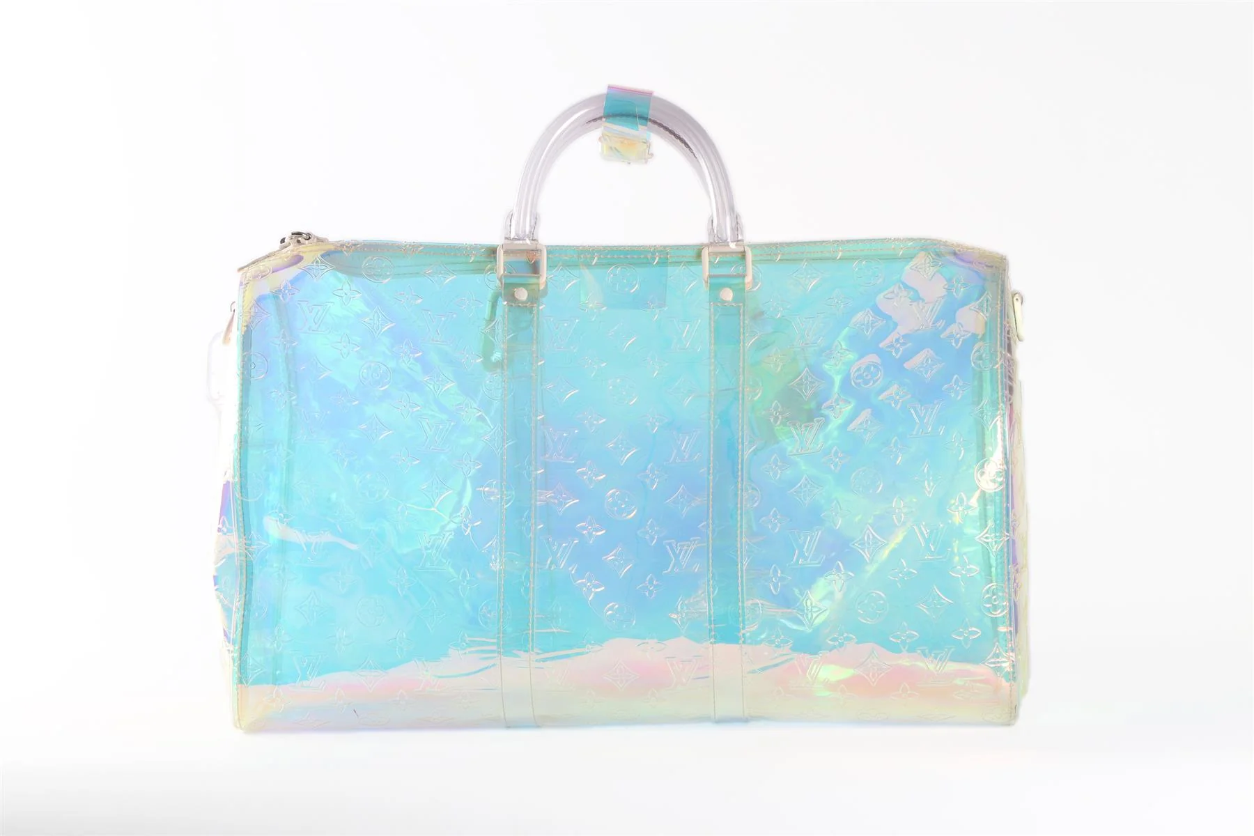 LOUIS VUITTON MULTI 2019 KEEPALL BANDOULIÈRE 50 PRISM MONOGRAM PVC TRAVEL BAG - Image 6
