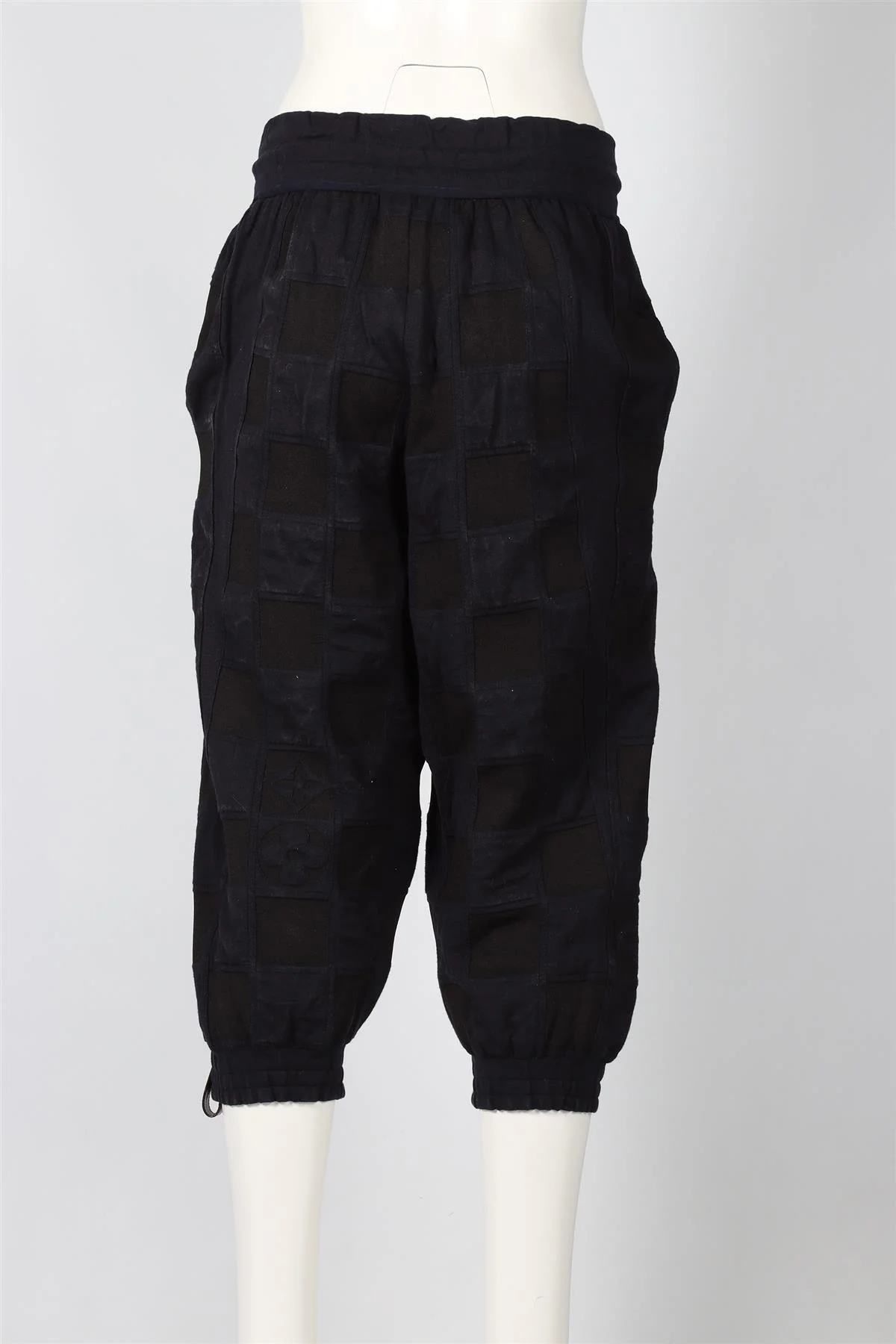 LOUIS VUITTON NAVY AND BLACK COTTON BLEND TRACK PANTS SMALL - Image 4