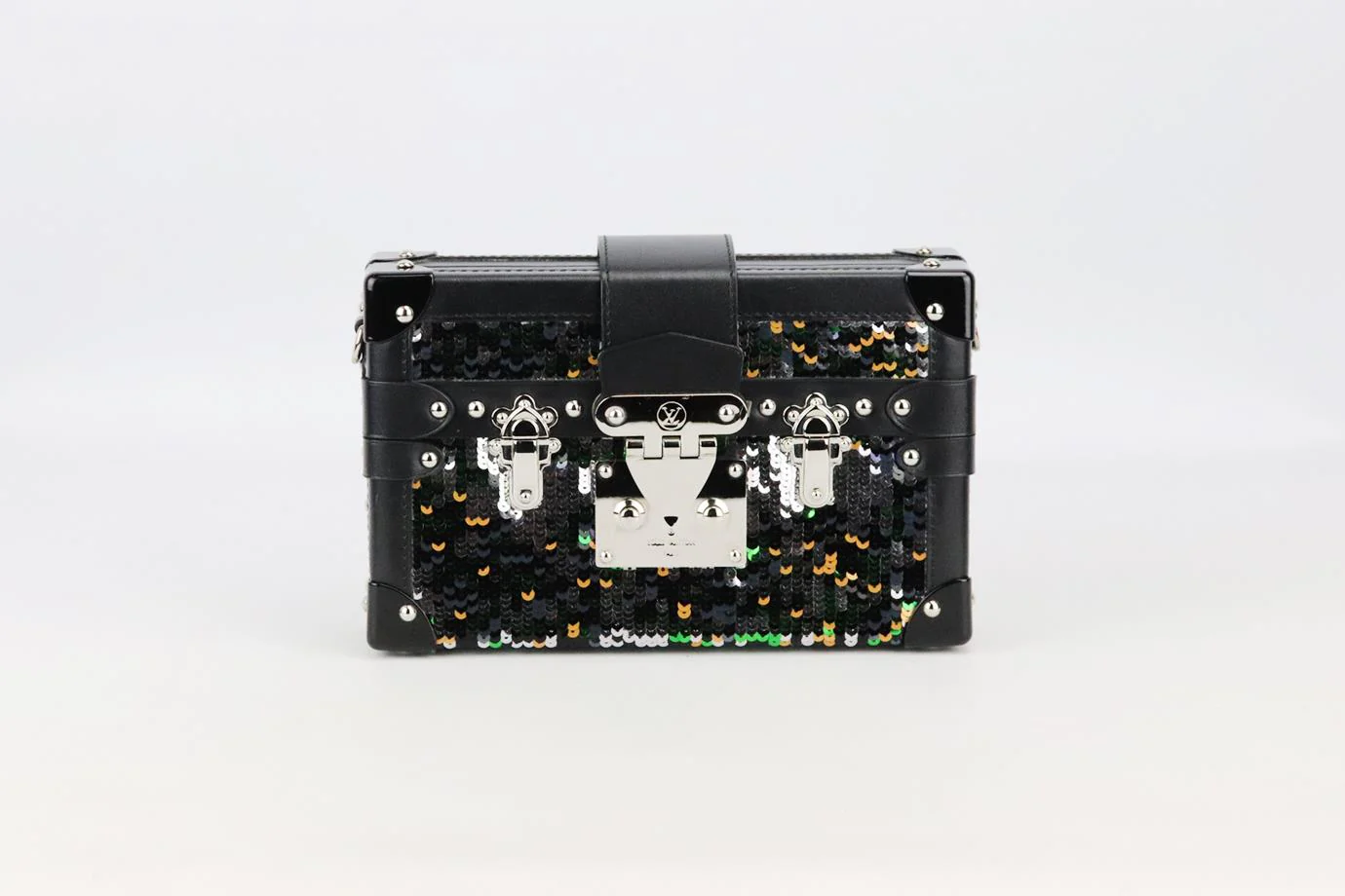 LOUIS VUITTON PETITE MALLE SEQUINED LEATHER CLUTCH - Image 2