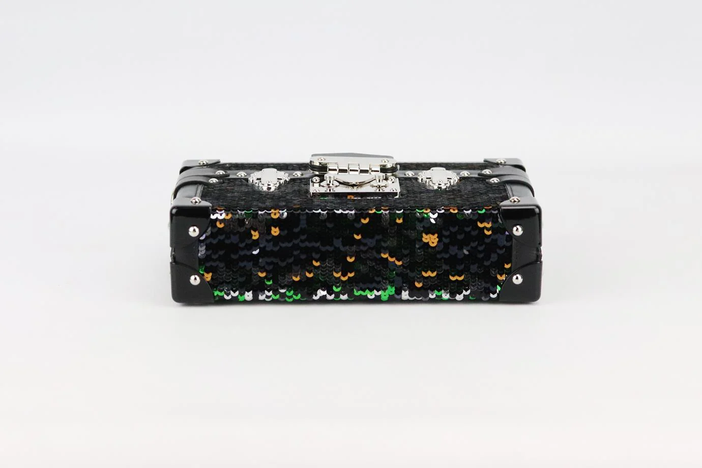 LOUIS VUITTON PETITE MALLE SEQUINED LEATHER CLUTCH - Image 6