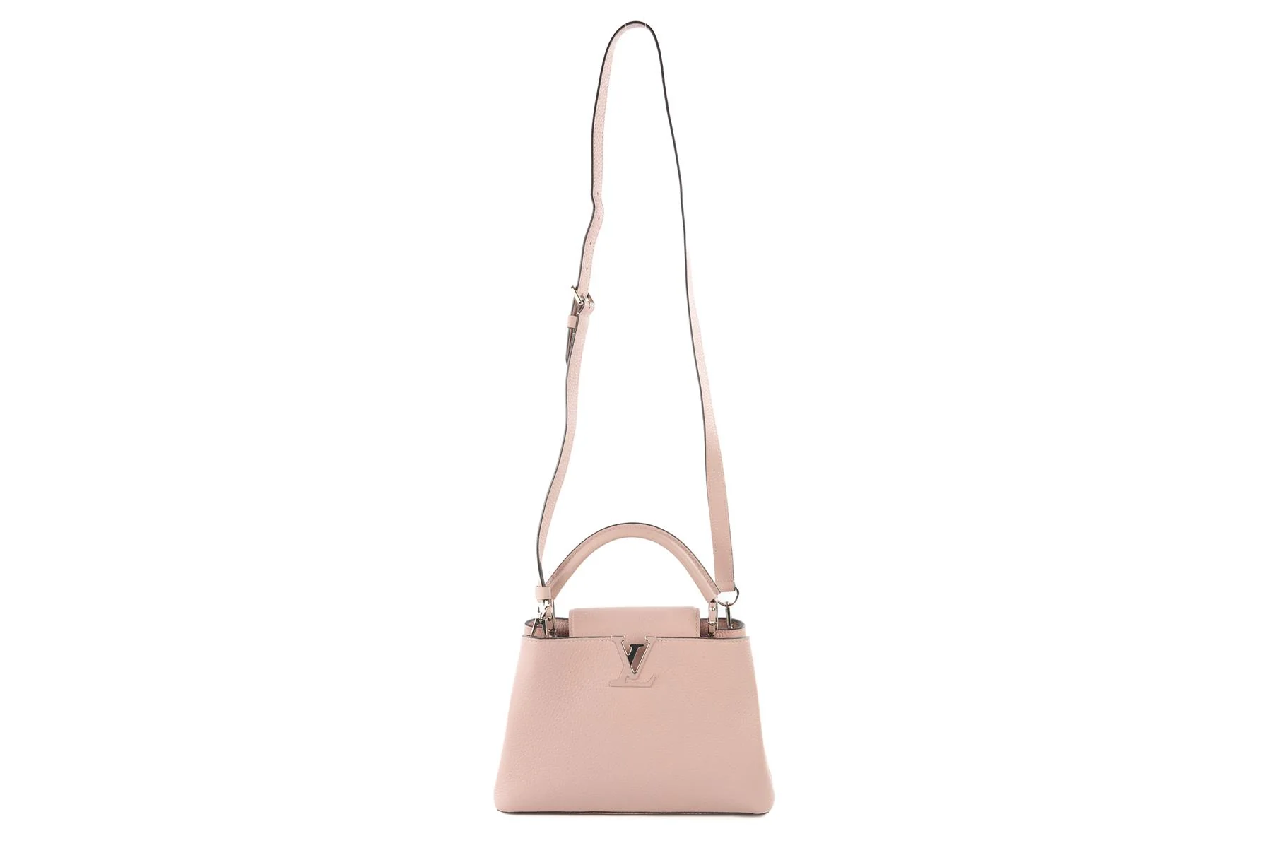 LOUIS VUITTON PINK CAPUCINES BB TAURILLON LEATHER TOTE BAG - Image 3