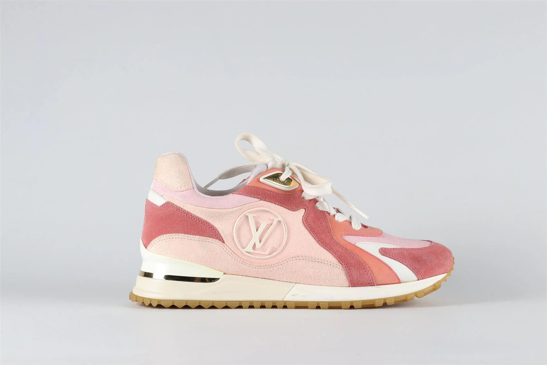 LOUIS VUITTON PINK RUN AWAY SUEDE SNEAKERS EU 38 UK 5 US 8 - Image 2