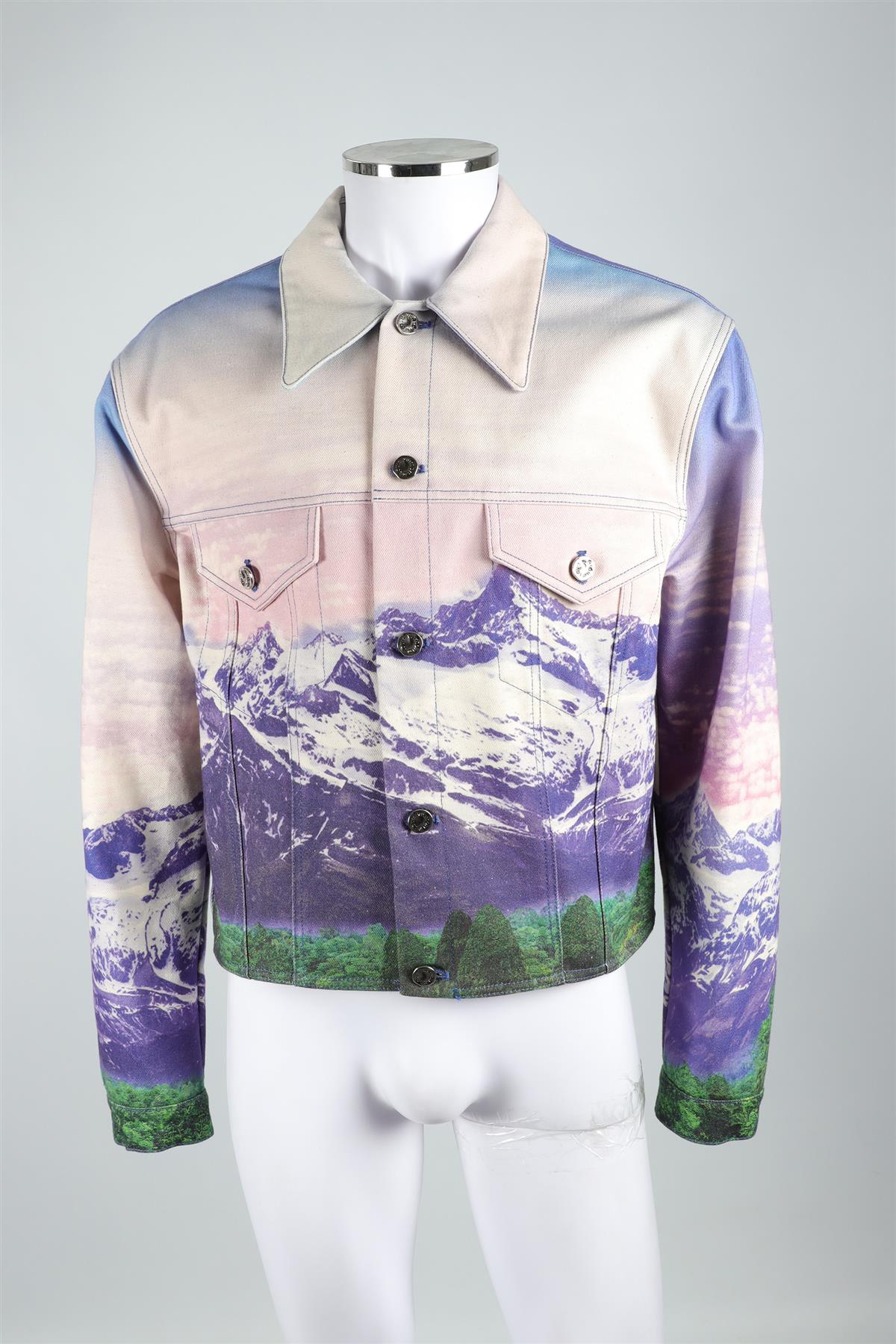 LOUIS VUITTON PURPLE 2022 MEN'S DENIM JACKET IT 48 UK 38 - Image 2