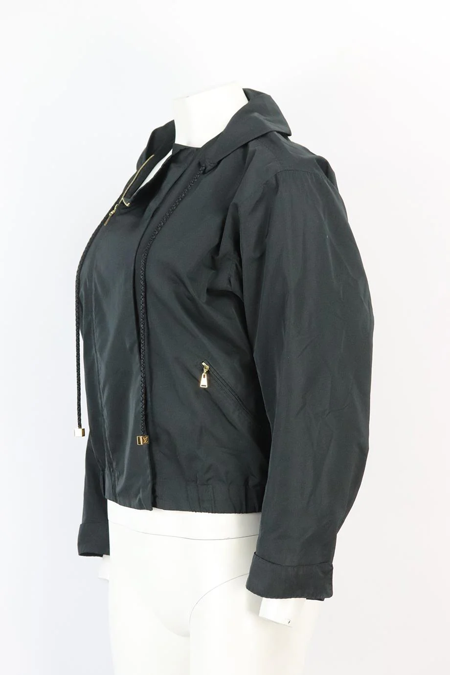 LOUIS VUITTON SILK BLEND BOMBER JACKET FR 36 UK 8 - Image 3