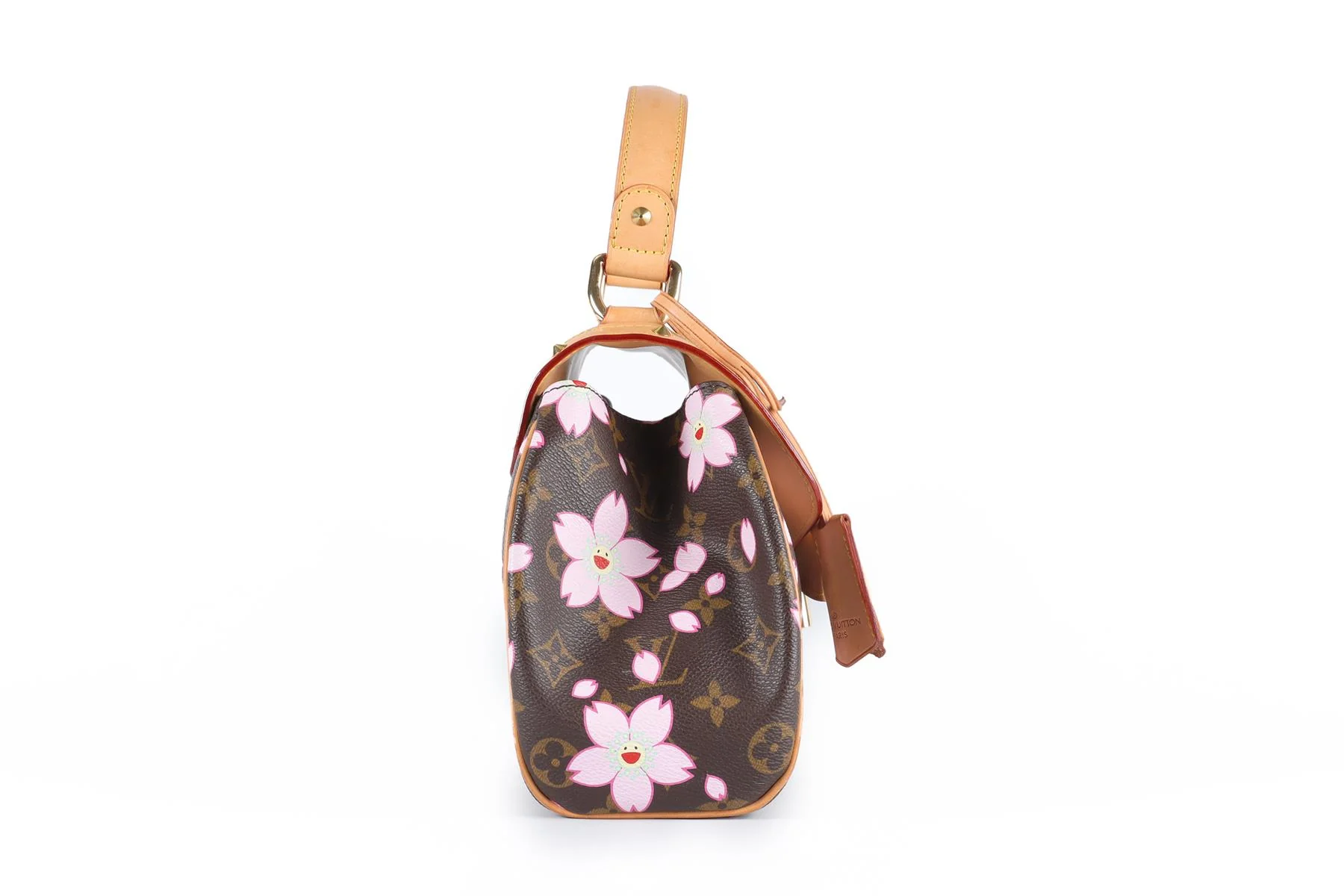 LOUIS VUITTON + TAKASHI MURAKAMI BROWN 2003 SAC RETRO PM CHERRY BLOSSOM MONOGRAM TOTE BAG - Image 5