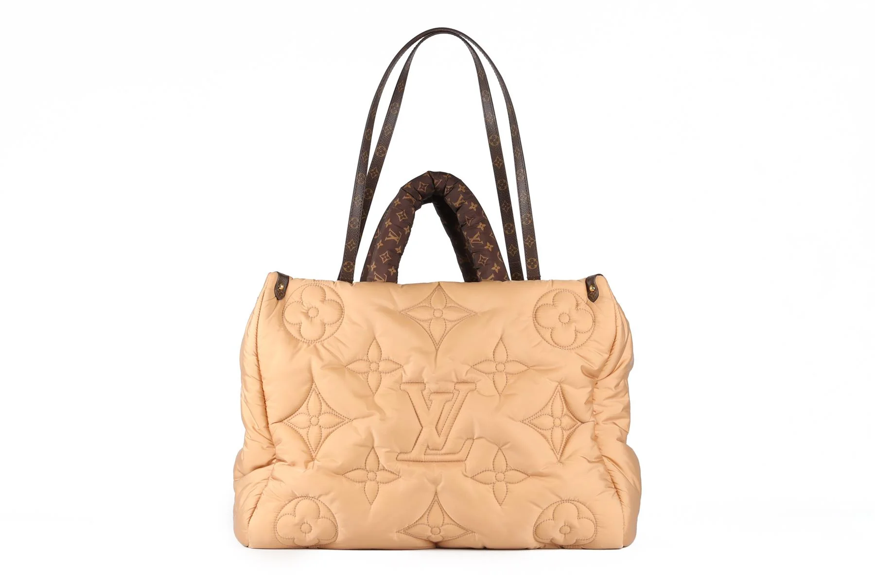 LOUIS VUITTON TAN 2021 ONTHEGO GM MONOGRAM NYLON TOTE BAG - Image 3
