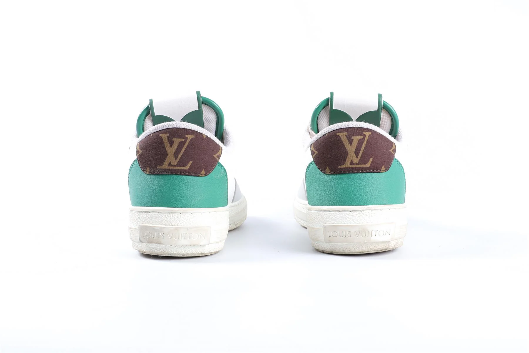 LOUIS VUITTON WHITE CHARLIE LEATHER SNEAKERS EU 37 UK 4 US 7 - Image 5