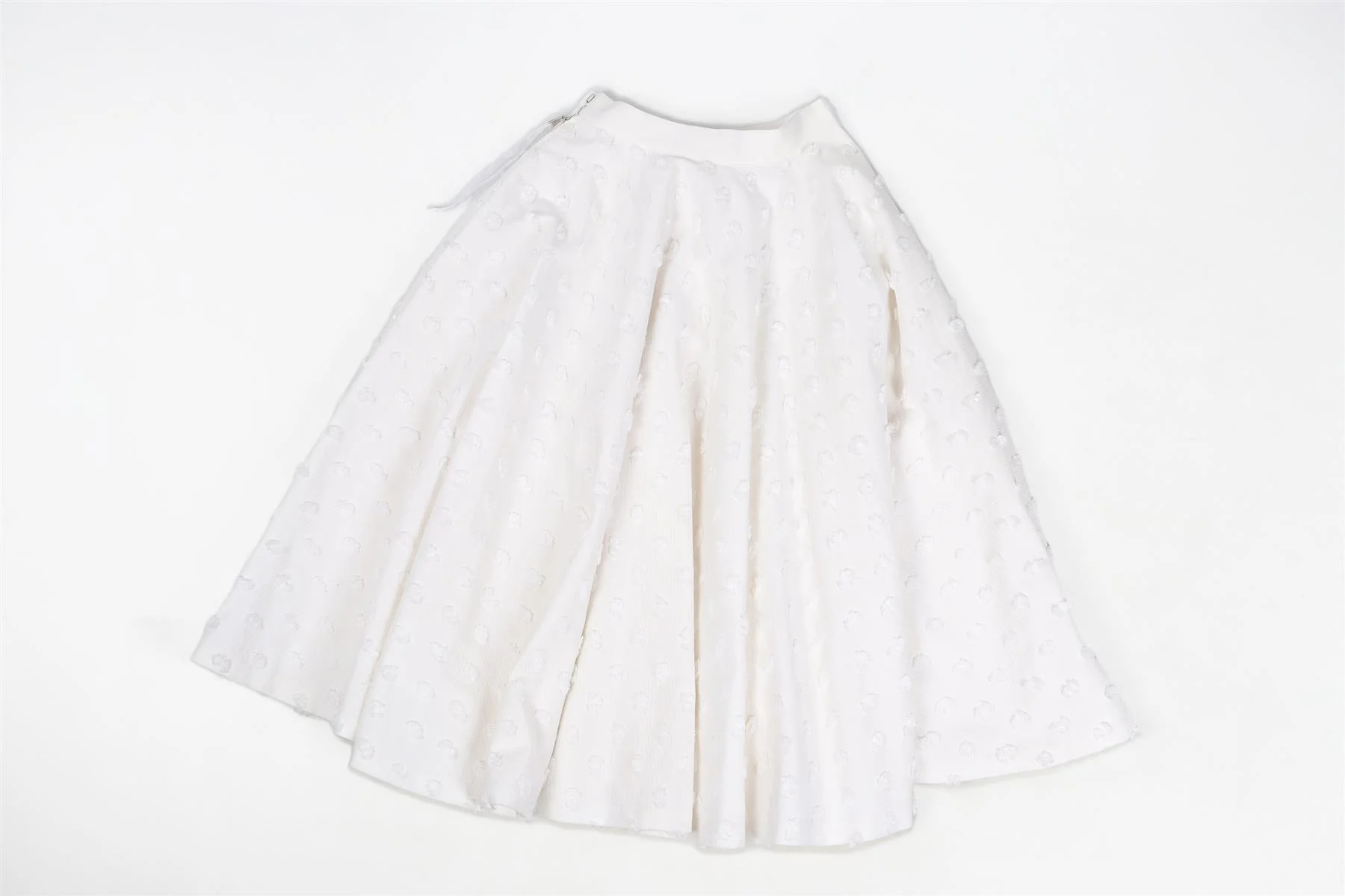 LOUIS VUITTON WHITE COTTON MIDI SKIRT FR 34 UK 6 - Image 5