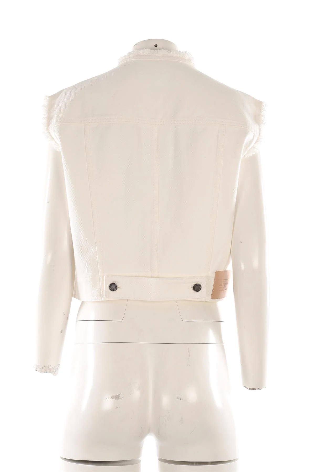 LOUIS VUITTON WHITE DENIM GILET FR 40 UK 12 - Image 4