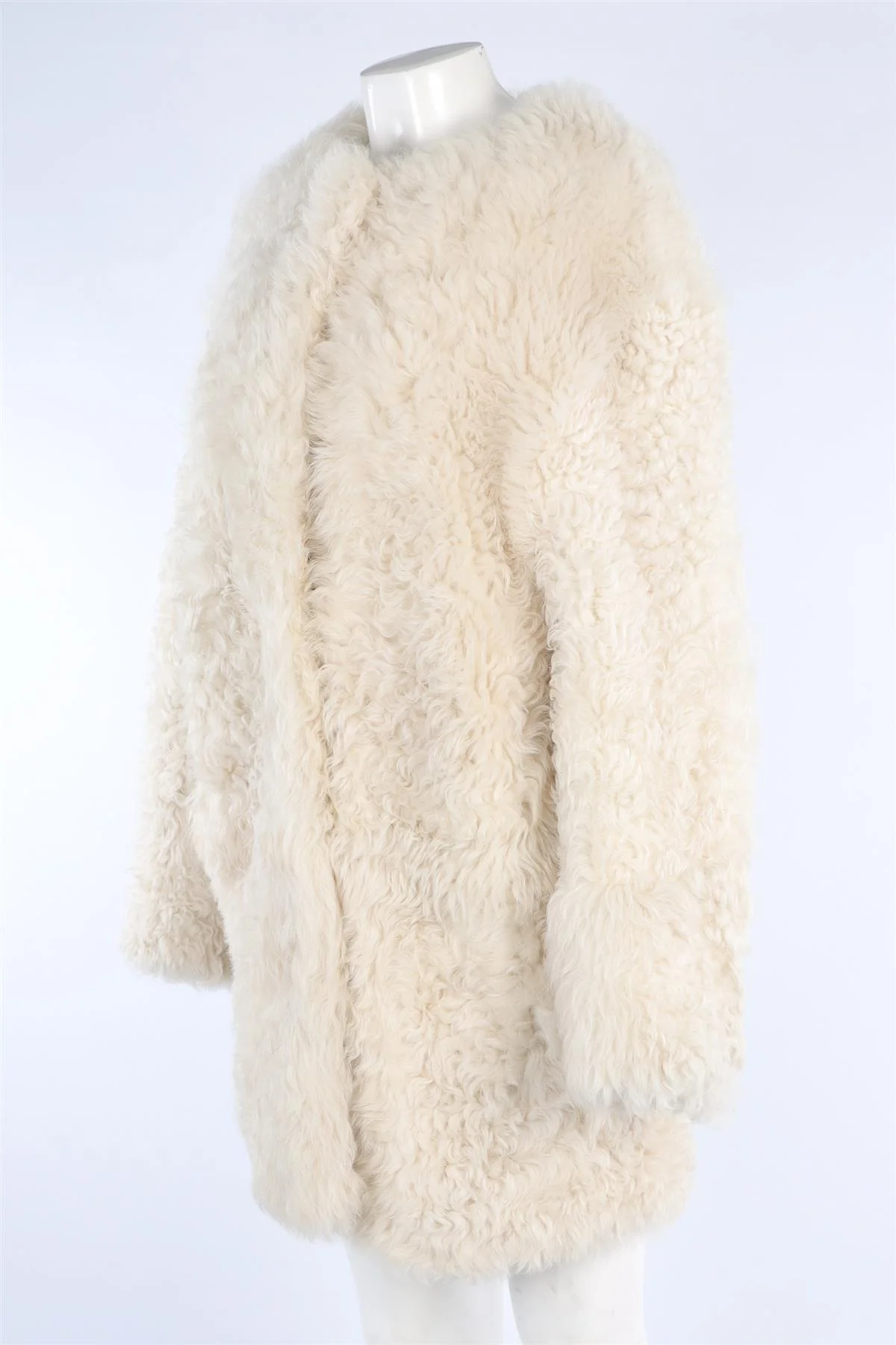 LOULOU STUDIO CREAM SHEARLING COAT SMALL - Image 3