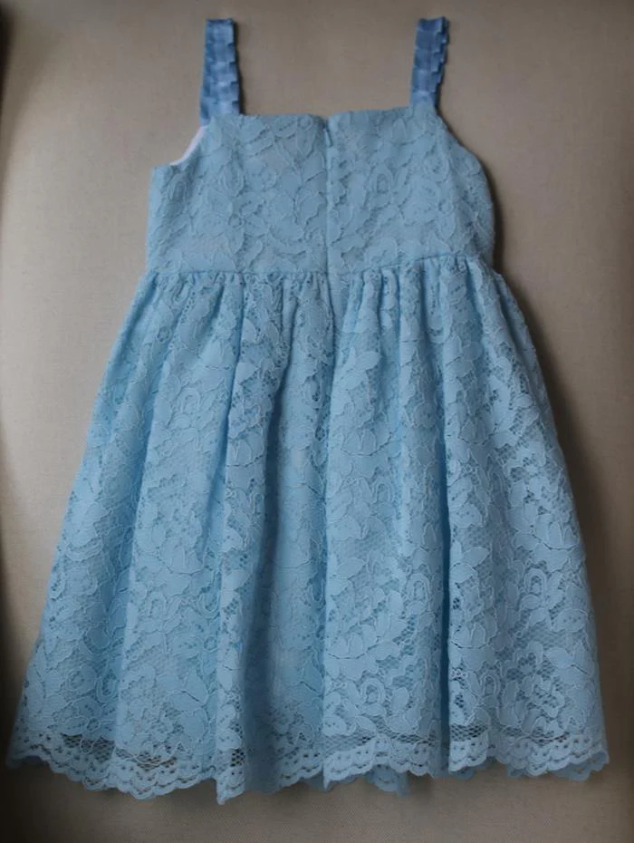 LOVE MADE LOVE GIRLS PALE BLUE LACE DRESS 3-4 YEARS - Image 3