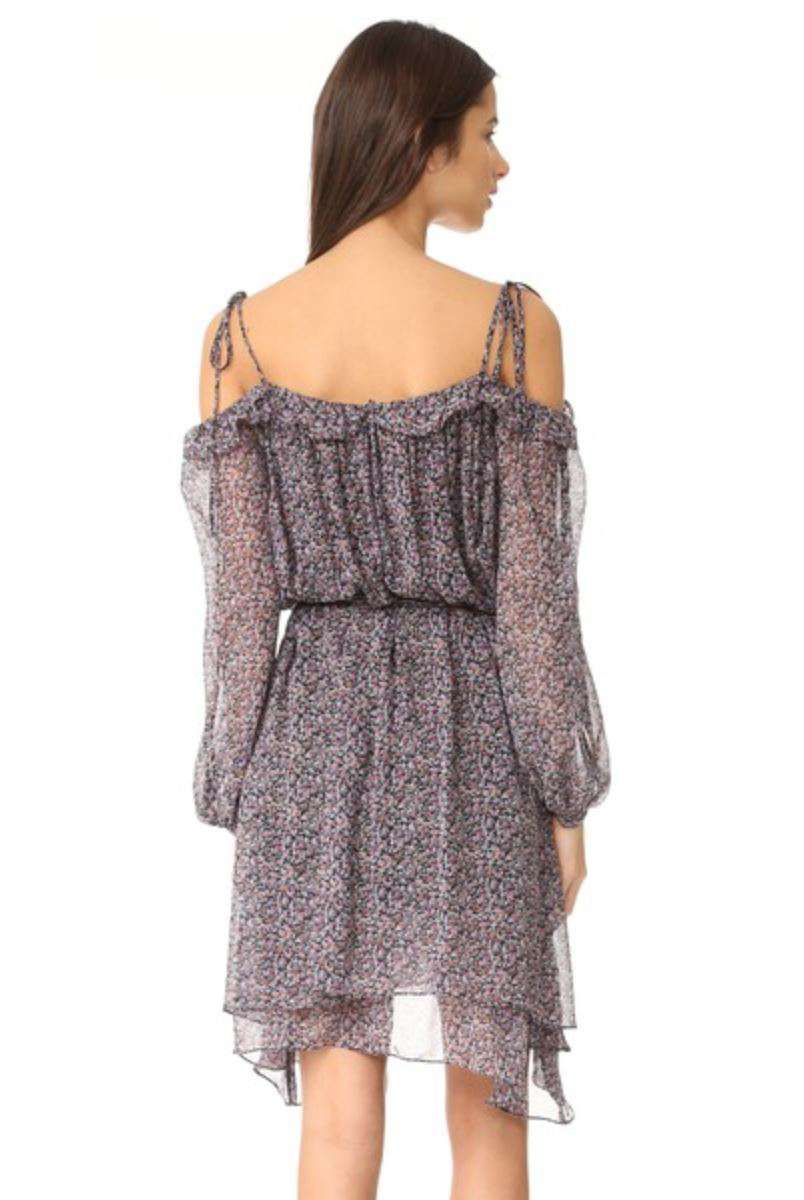 LOVE SHACK FANCY CHARLOTTE OFF-THE-SHOULDER FLORAL PRINT MIDI DRESS MEDIUM - Image 2
