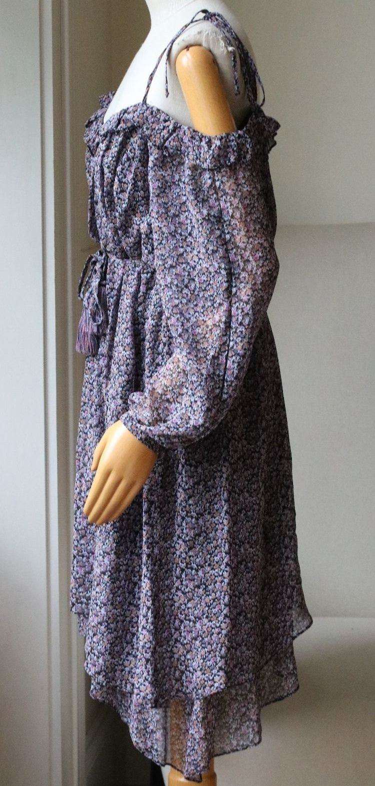 LOVE SHACK FANCY CHARLOTTE OFF-THE-SHOULDER FLORAL PRINT MIDI DRESS MEDIUM - Image 6