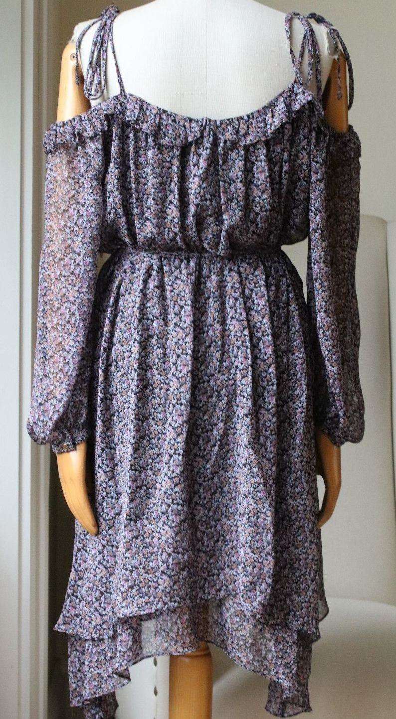 LOVE SHACK FANCY CHARLOTTE OFF-THE-SHOULDER FLORAL PRINT MIDI DRESS MEDIUM - Image 7