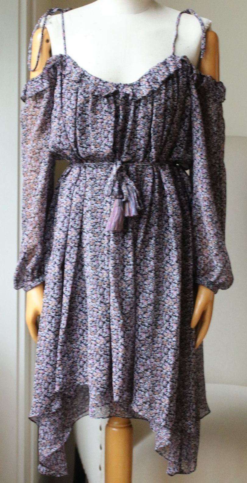 LOVE SHACK FANCY CHARLOTTE OFF-THE-SHOULDER FLORAL PRINT MIDI DRESS MEDIUM - Image 8