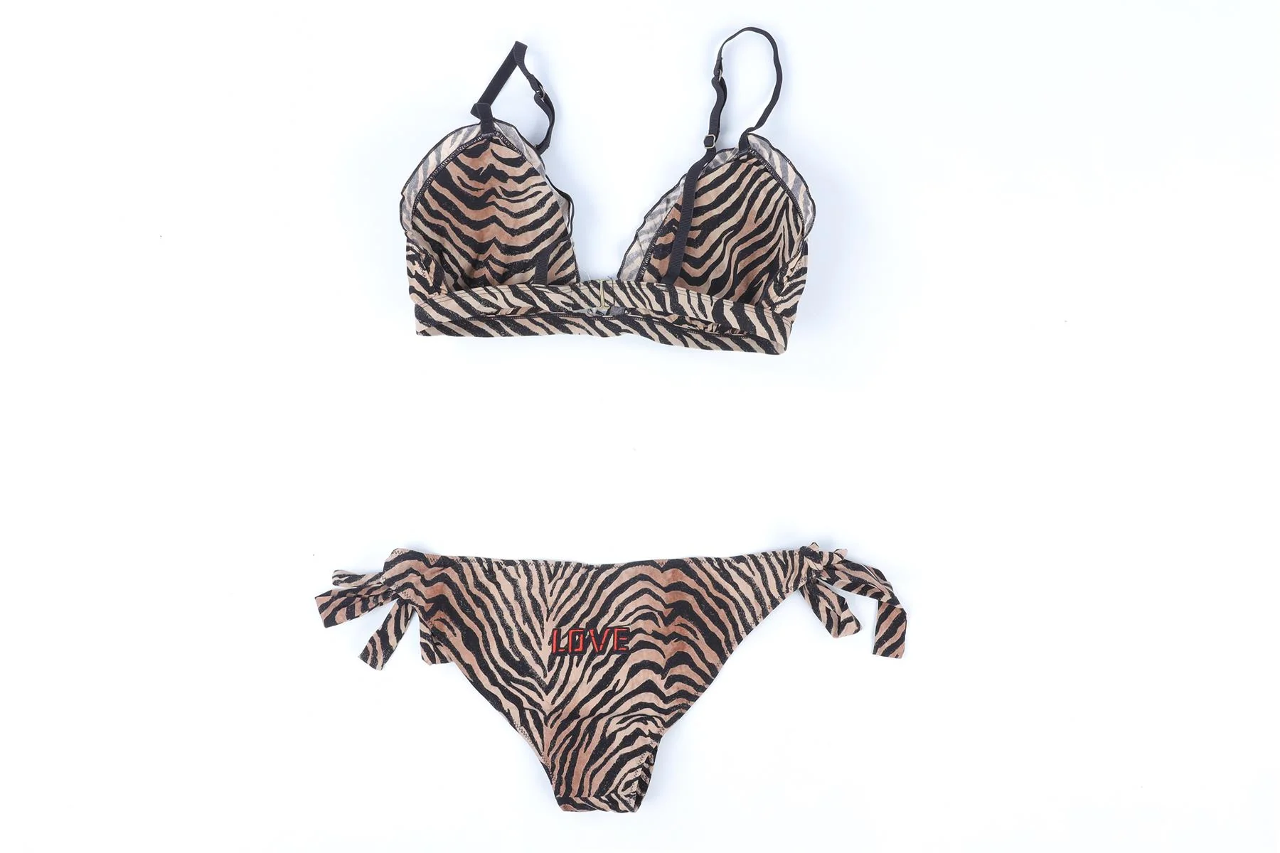 LOVE STORIES SWIM CLUB BROWN BIKINI UK 8-10 - Image 4