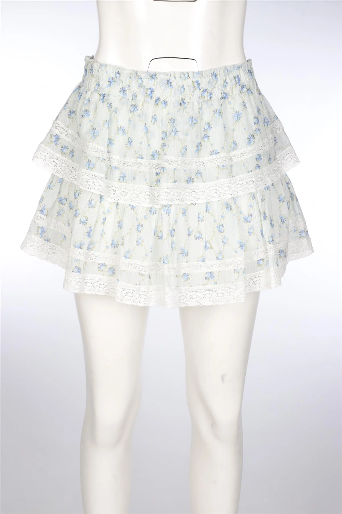 LOVESHACKFANCY BLUE COTTON MINI SKIRT MEDIUM - Image 2