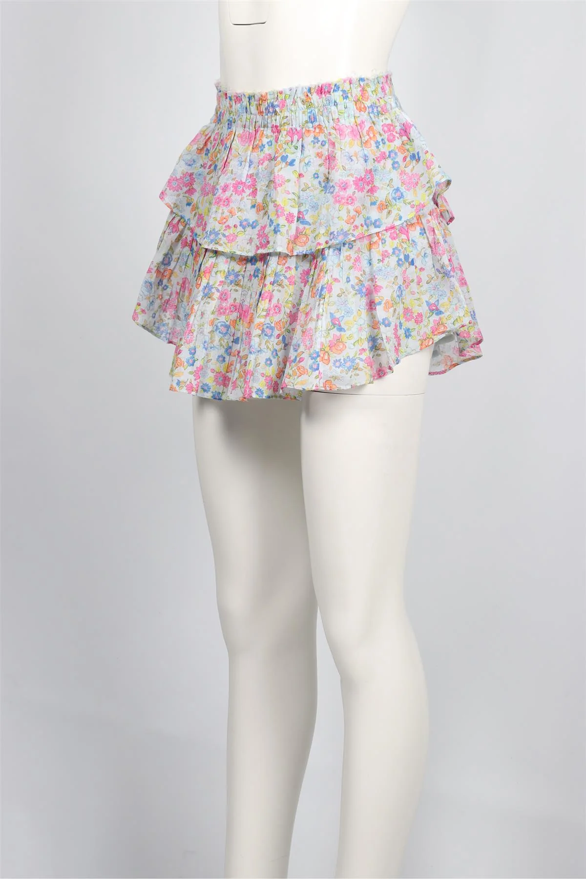 LOVESHACKFANCY BLUE COTTON MINI SKIRT XSMALL - Image 3