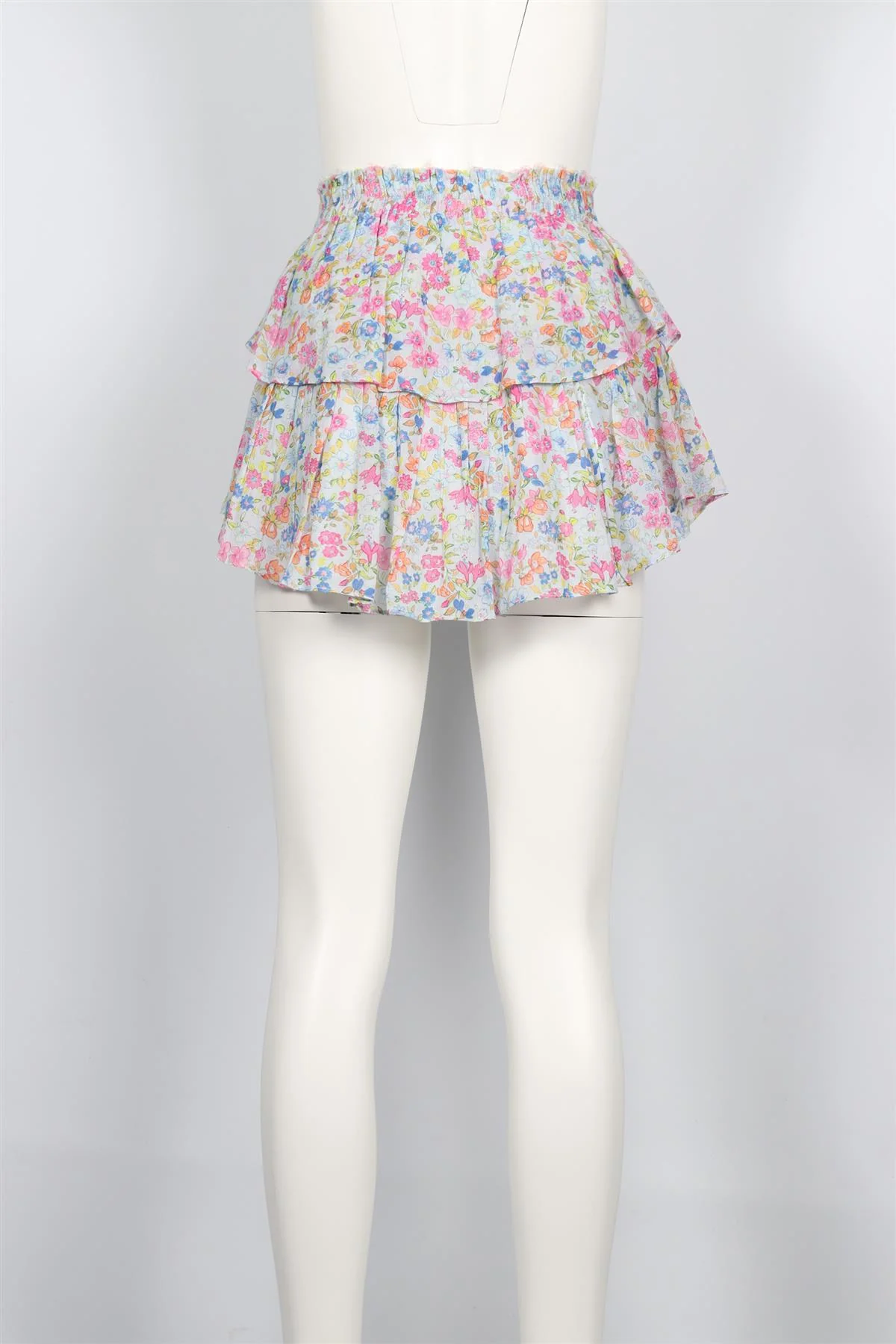 LOVESHACKFANCY BLUE COTTON MINI SKIRT XSMALL - Image 4