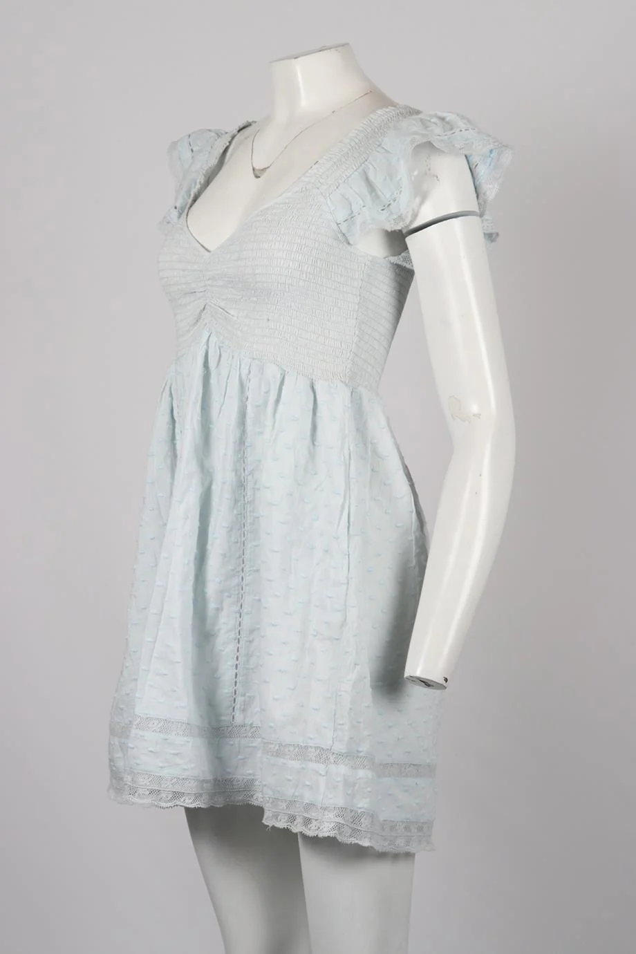 LOVESHACKFANCY COTTON MINI DRESS SMALL - Image 3