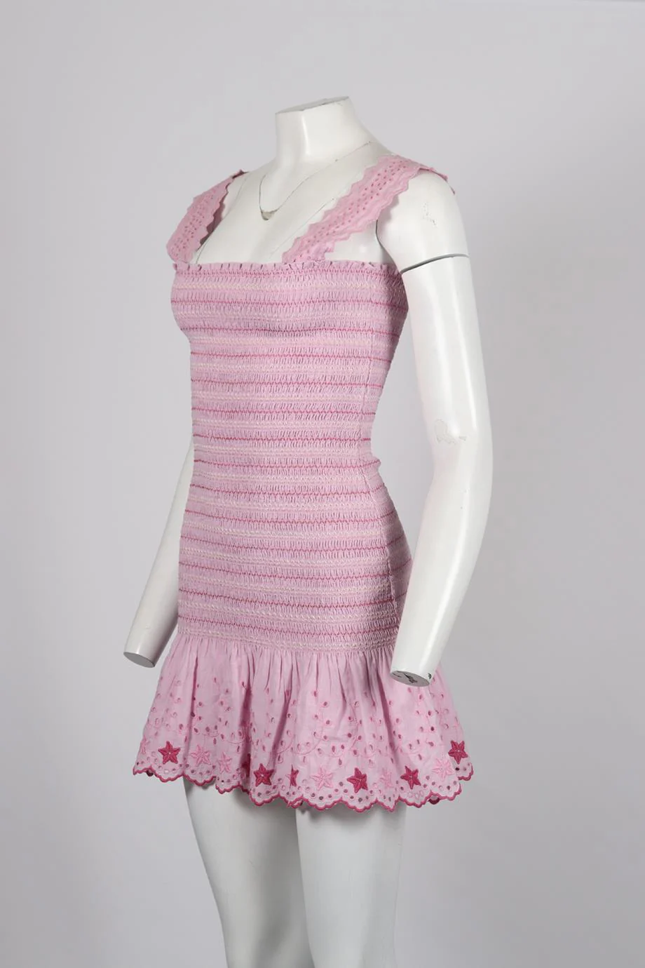 LOVESHACKFANCY COTTON MINI DRESS SMALL - Image 3