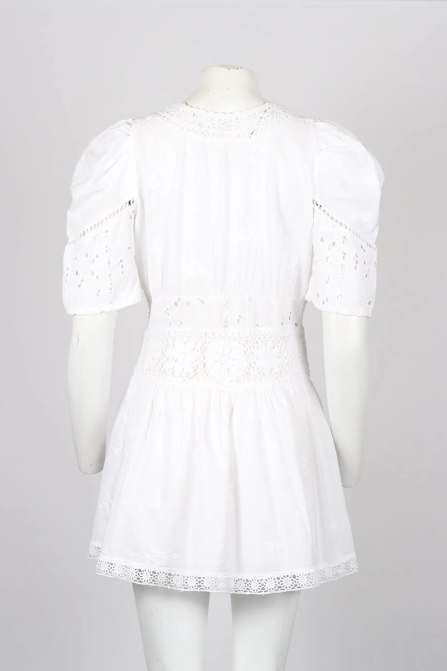 LOVESHACKFANCY COTTON MINI DRESS US 8 UK 12 - Image 4