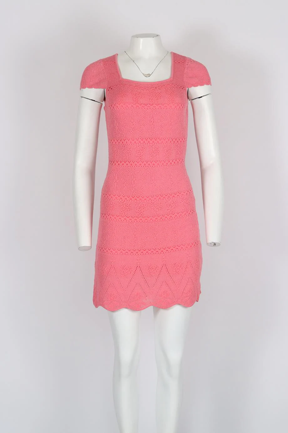 LOVESHACKFANCY CROCHET KNIT MINI DRESS MEDIUM - Image 2