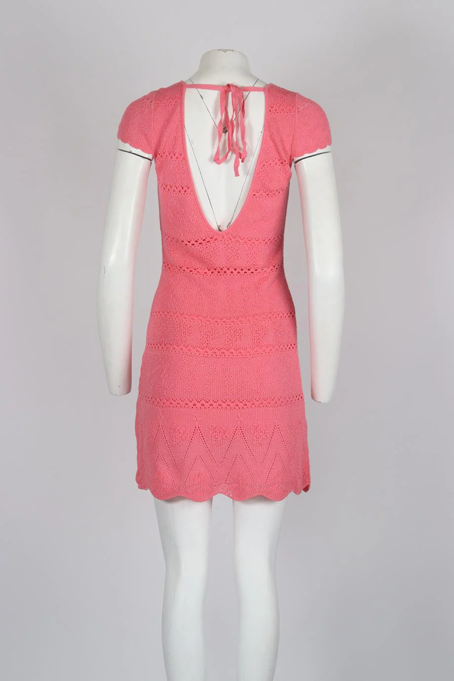 LOVESHACKFANCY CROCHET KNIT MINI DRESS MEDIUM - Image 4