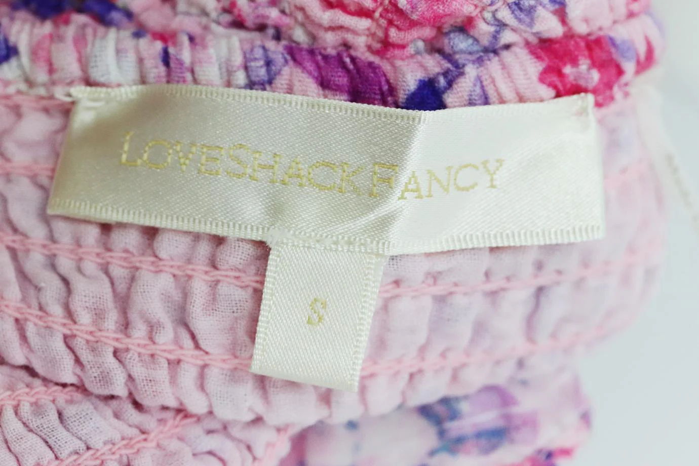 LOVESHACKFANCY CROCHET TRIMMED FLORAL PRINT COTTON TOP SMALL - Image 5