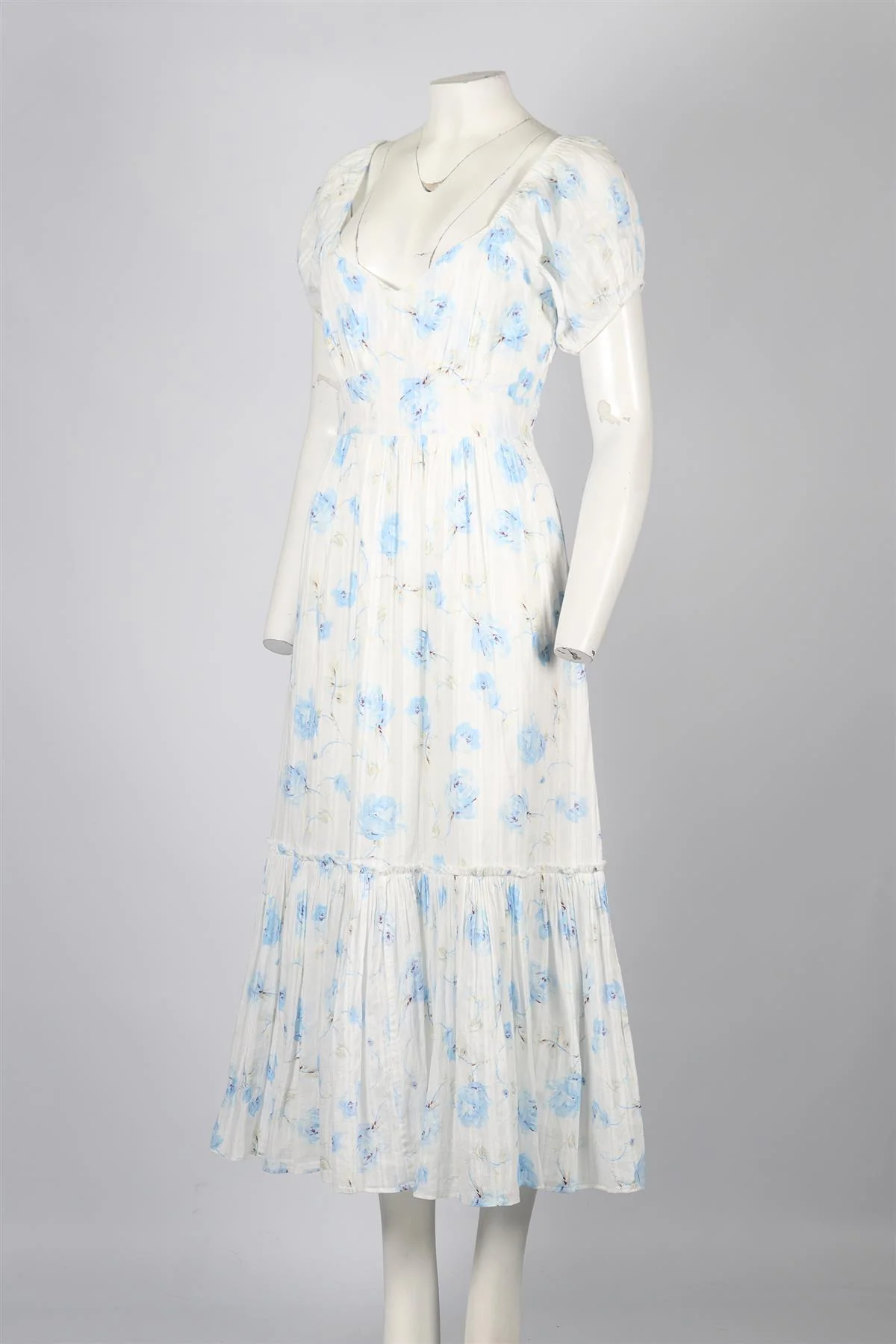 LOVESHACKFANCY FLORAL PRINT COTTON MAXI DRESS US 6 UK 10 - Image 3