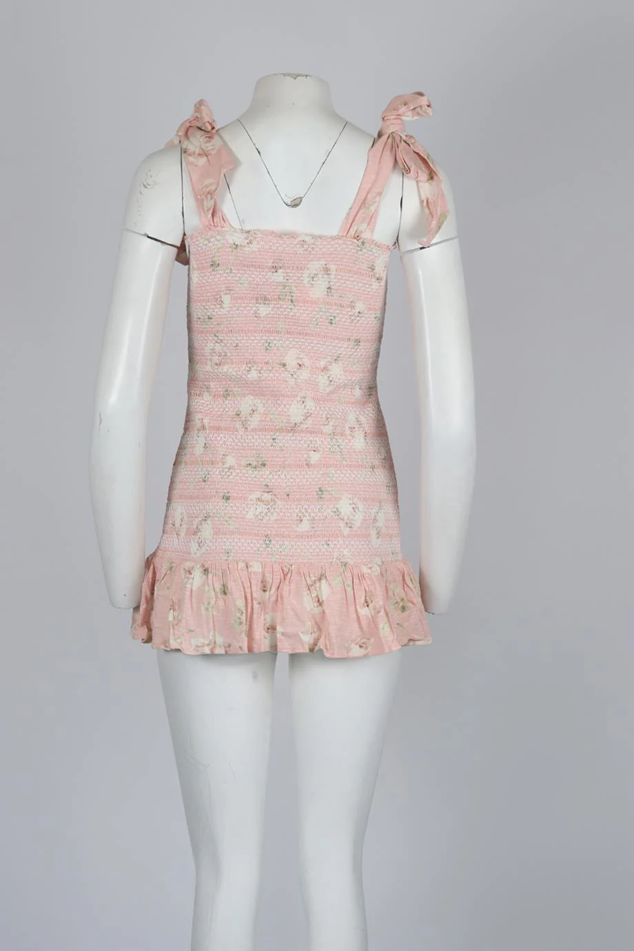 LOVESHACKFANCY FLORAL PRINT COTTON MINI DRESS MEDIUM - Image 4