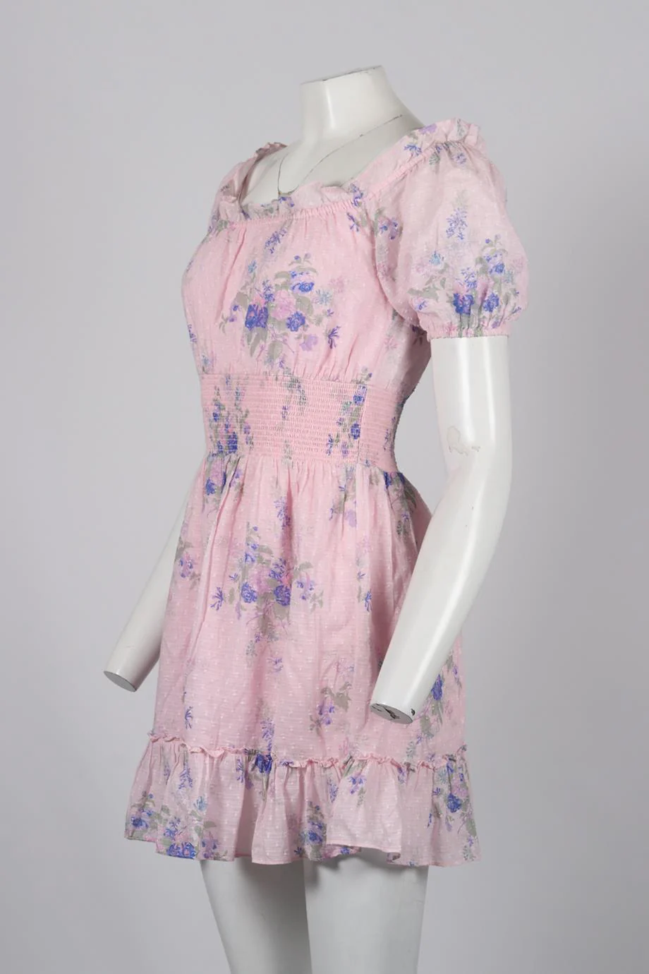 LOVESHACKFANCY FLORAL PRINT COTTON MINI DRESS SMALL - Image 3
