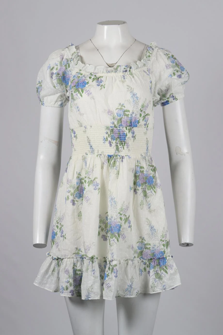 LOVESHACKFANCY FLORAL PRINT COTTON MINI DRESS SMALL - Image 2
