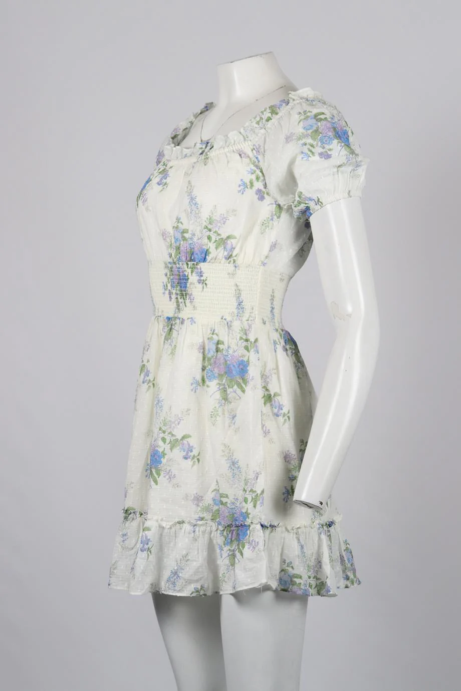 LOVESHACKFANCY FLORAL PRINT COTTON MINI DRESS SMALL - Image 3