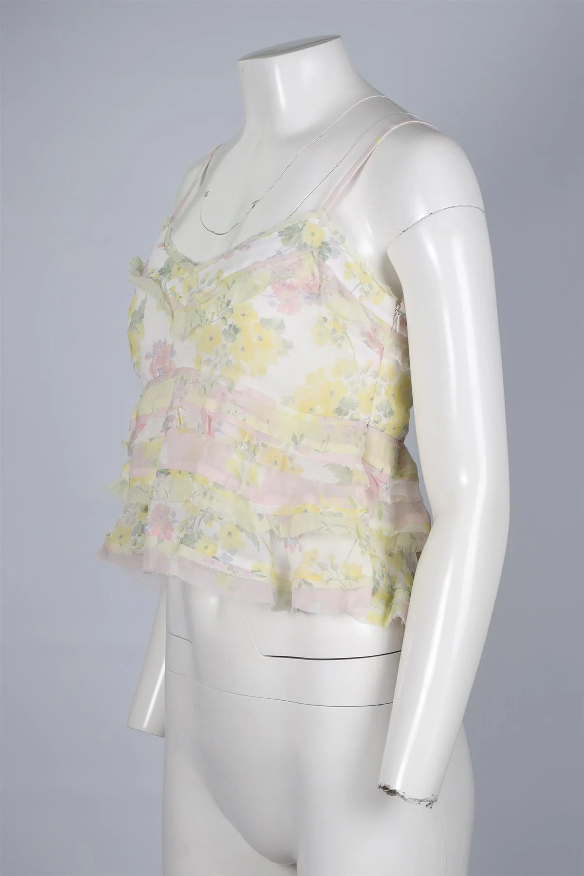 LOVESHACKFANCY MULTI CHIFFON TOP US 2 UK 6 - Image 3