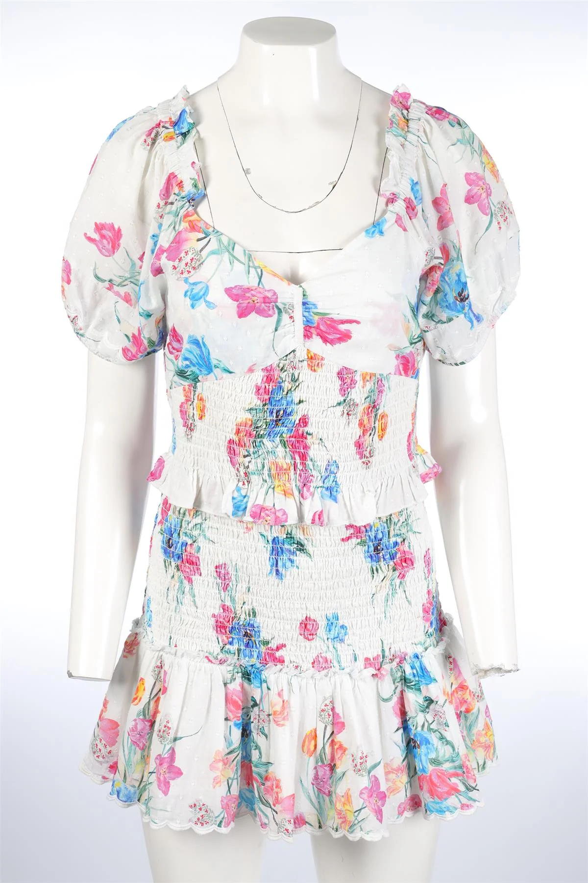 LOVESHACKFANCY MULTI COTTON MINI DRESS MEDIUM - Image 2