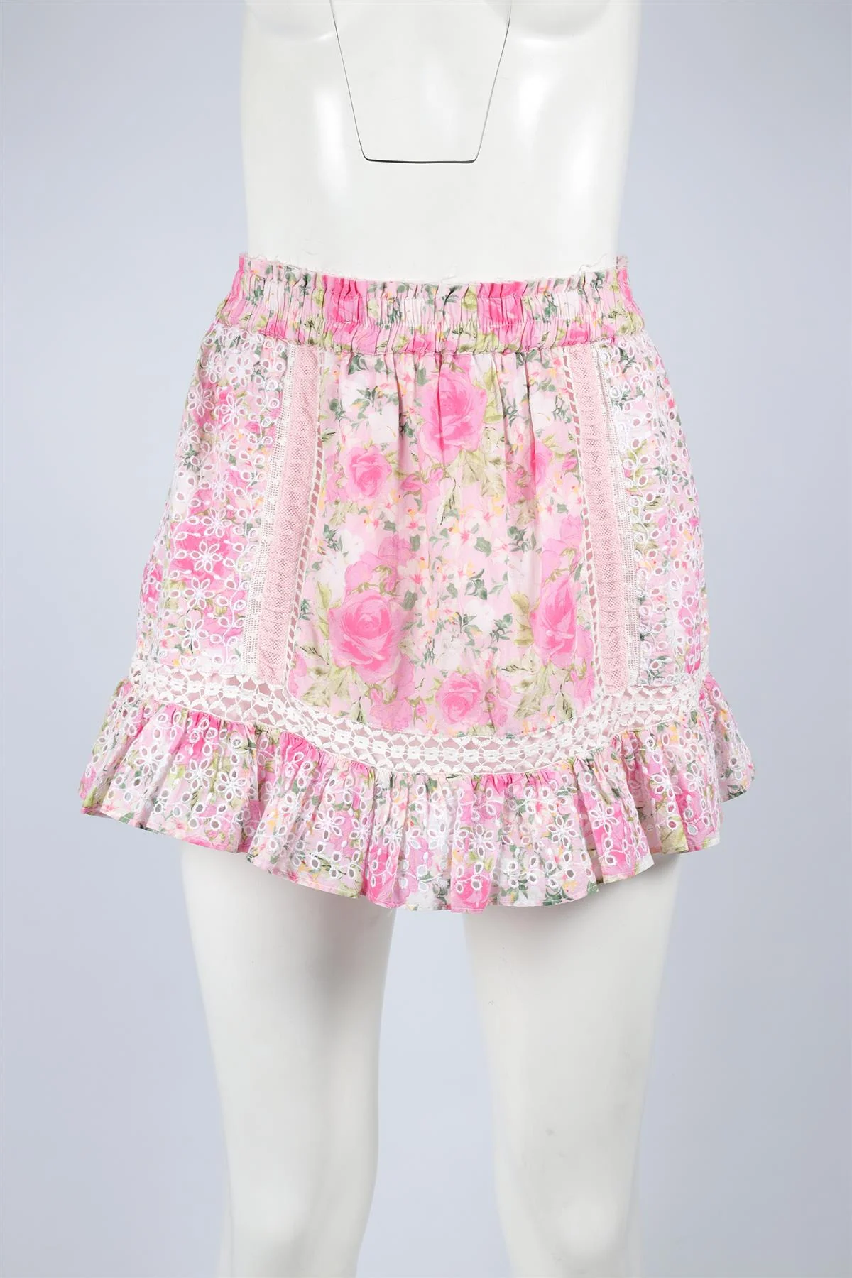 LOVESHACKFANCY MULTI COTTON MINI SKIRT SMALL - Image 2
