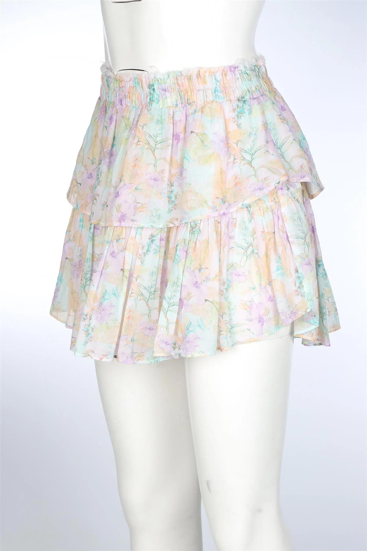 LOVESHACKFANCY MULTI COTTON MINI SKIRT SMALL - Image 3
