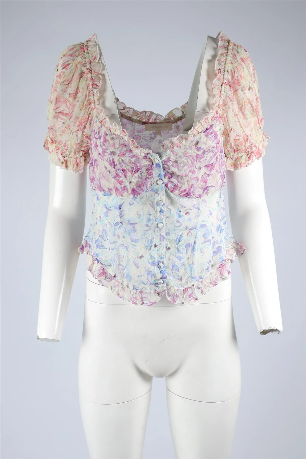LOVESHACKFANCY MULTI SILK TOP US 6 UK 10 - Image 2